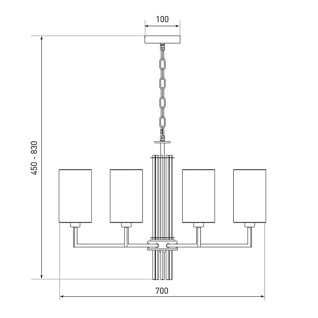 Подвесная люстра Eurosvet Soffio 60134/8 никель Фото № 3