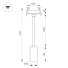 Встраиваемый светодиодный спот Arlight LGD-Periscope-R55-9W Warm3000 045203 1