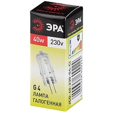 Лампа галогенная ЭРА G4 40W 2700K прозрачная G4-JCD-40W-230V-CL C0039280 1