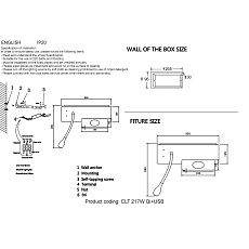 Бра Crystal Lux CLT 217W Qi+USB WH 1