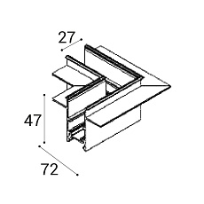 Коннектор L-образный Italline Atom IT012-5032 black 1