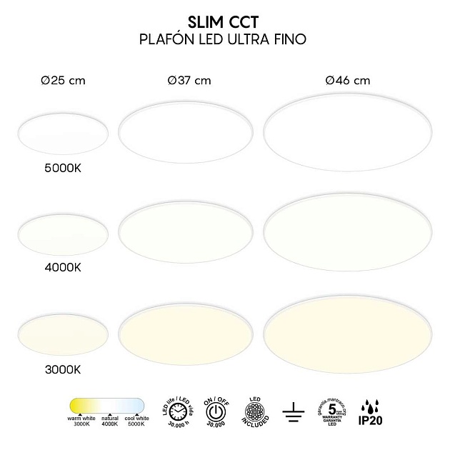 Потолочный светильник Mantra SLIM CCT 8692 изображение 2 Потолочный светильник Mantra SLIM CCT 8692 Фото № 2