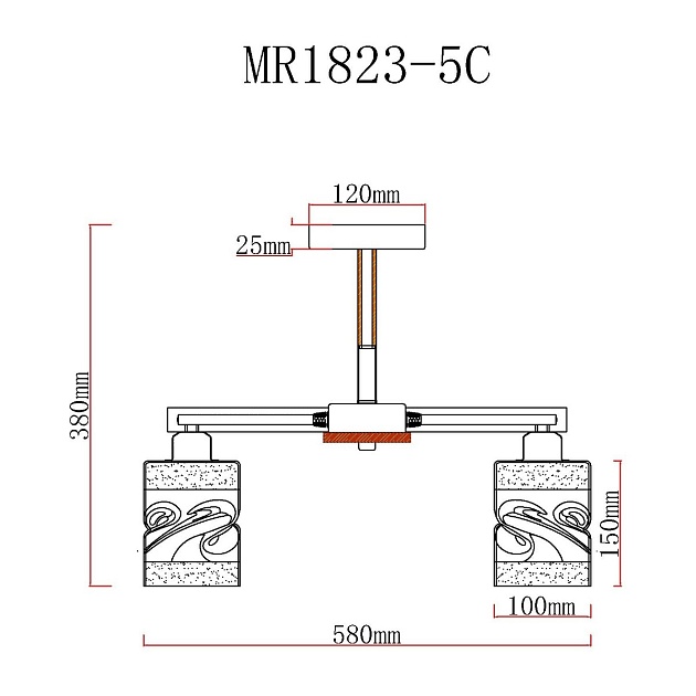 Потолочная люстра MyFar Olivia MR1823-5C изображение 2 Потолочная люстра MyFar Olivia MR1823-5C Фото № 2