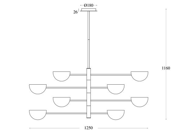 Подвесная люстра Maytoni Technical Mollis MOD126PL-08B изображение 11 Подвесная люстра Maytoni Technical Mollis MOD126PL-08B Фото № 11