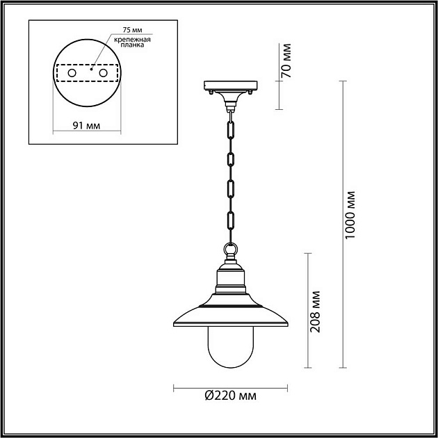 Уличный подвесной светильник Odeon Light Nature Campa 4965/1 изображение 4 Уличный подвесной светильник Odeon Light Nature Campa 4965/1 Фото № 4