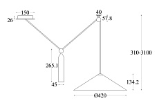 Подвесной светильник Maytoni Technical Peso P080PL-01W 4