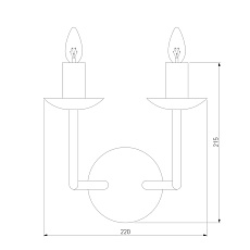 Бра Eurosvet Cariso 60150/2 латунь 1
