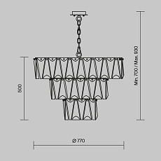 Подвесная люстра Maytoni Puntes MOD043PL-18G 2