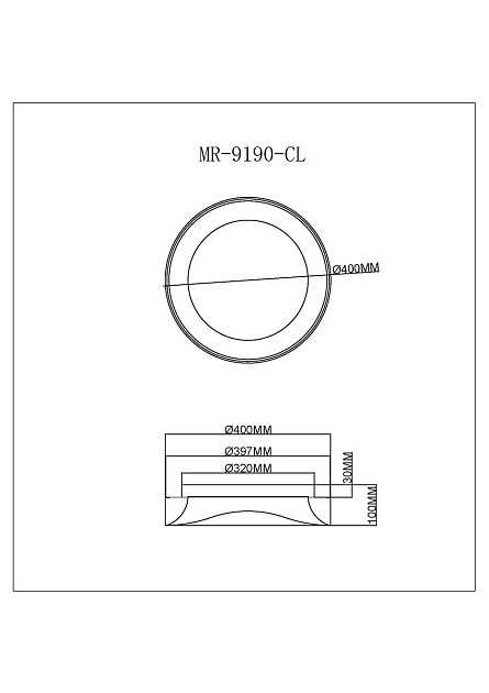 Потолочный светодиодный светильник MyFar Ceiling Diona MR9190-CL изображение 2 Потолочный светодиодный светильник MyFar Ceiling Diona MR9190-CL Фото № 2