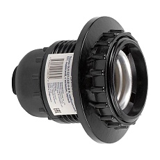 Патрон General GLH-E27-CAR-H-B-R, карболитовый, Е27, подвесной, с кольцом, черный, 1/20/400