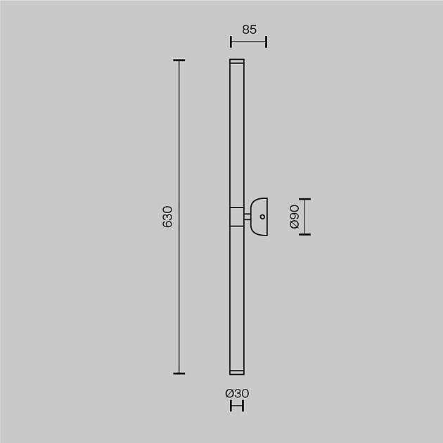 Подсветка для зеркал Maytoni Axis MOD106WL-L16B3K изображение 2 Подсветка для зеркал Maytoni Axis MOD106WL-L16B3K Фото № 2