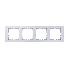 Рамка LK Studio 4-постовая (серебристый металлик) LK80 844403-1