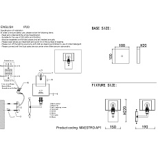 Бра Crystal Lux Maestro AP1 Chrome 1