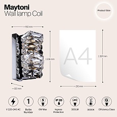 Настенный светодиодный светильник Maytoni Coil MOD124WL-L6CH3K 1