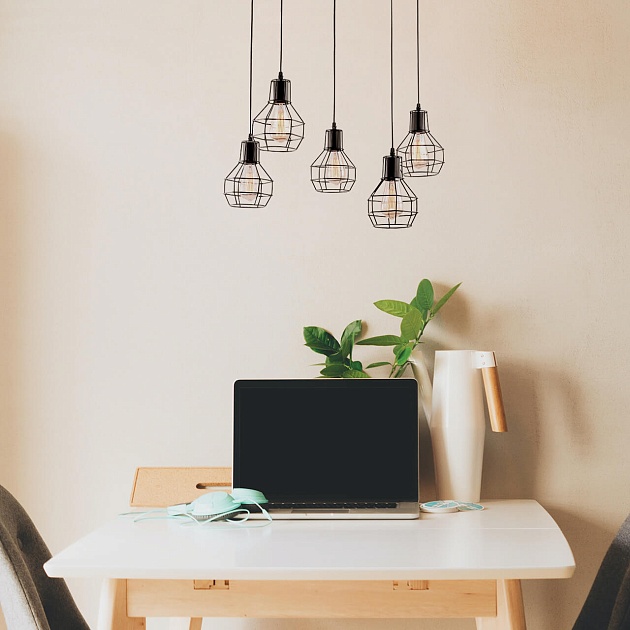 Подвесная люстра Arte Lamp A1109SP-5BK изображение 5 Подвесная люстра Arte Lamp A1109SP-5BK Фото № 5
