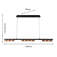 Подвесная светодиодная люстра Favourite Interline 4266-10P 1