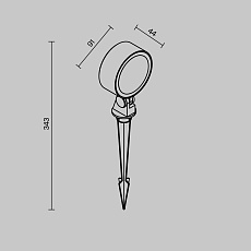 Ландшафтный светильник Maytoni Outdoor O495FL-L18B3K 5