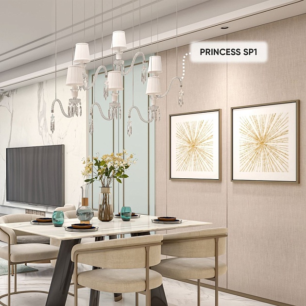 Подвесной светильник Crystal Lux Princess SP1 изображение 7 Подвесной светильник Crystal Lux Princess SP1 Фото № 7