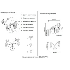 Бра Crystal Lux Colibri AP1 Gold 1