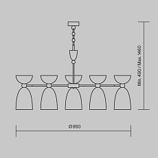 Подвесная люстра Maytoni Cloches MOD113PL-07W 4