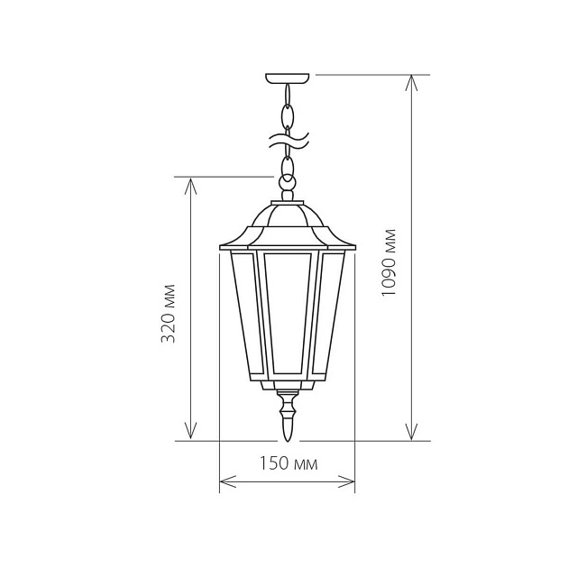 Уличный подвесной светильник Elektrostandard 1004H черное золото a035742 изображение 2 Уличный подвесной светильник Elektrostandard 1004H черное золото a035742 Фото № 2