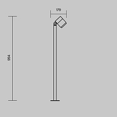 Ландшафтный светильник Maytoni Outdoor O497FL-L12B3K 1