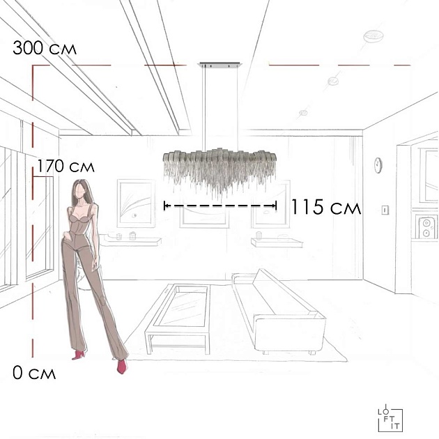 Подвесная люстра LOFT IT Volver 10404/1150L SN изображение 3 Подвесная люстра LOFT IT Volver 10404/1150L SN Фото № 3
