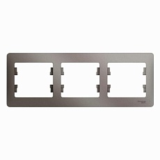Рамка 3-постовая Systeme Electric Glossa платина GSL001203