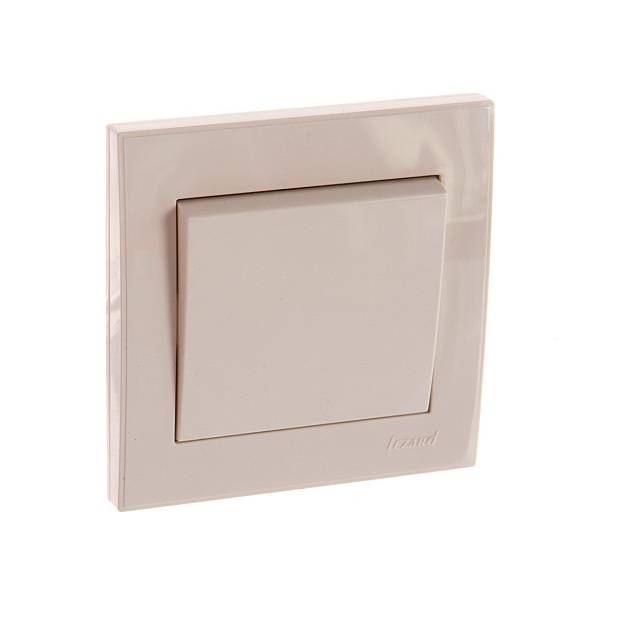 Выключатель Lezard Rain кремовый 703-0303-100 Фото № 1