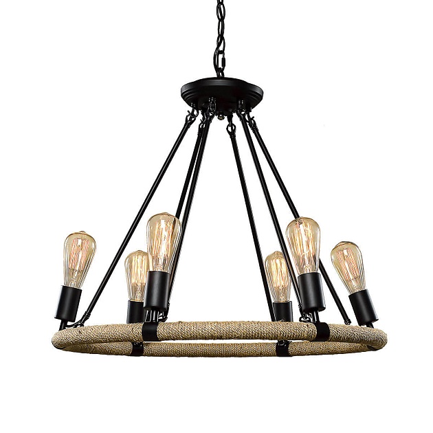 Подвесная люстра Loft IT Rope Filament Loft1861/6 изображение 2 Подвесная люстра Loft IT Rope Filament Loft1861/6 Фото № 2