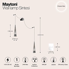 Подвесной светодиодный светильник Maytoni Sintesi P090WL-L24CH3K 2
