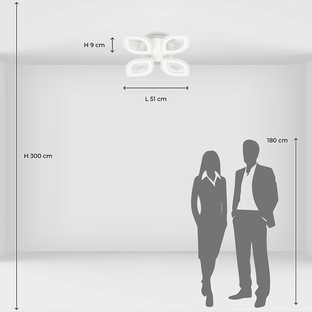 Потолочная светодиодная люстра De City Мадлен 424013705 Фото № 2