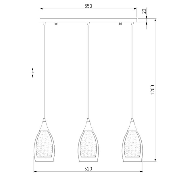 Подвесной светильник Eurosvet Cosmic 50285/3 золото Фото № 3