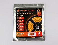 Светодиодная лента Ambrella Light 20W/m 240LED/m 2835SMD теплый белый 5M GS3401 3