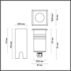 Ландшафтный светодиодный светильник Odeon Light Nature Ingro 6661/1GB 4