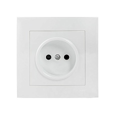 Валенсия розетка 1-местная б/з 10А белая с защ. штор. EKF PROxima EWR10-022-10
