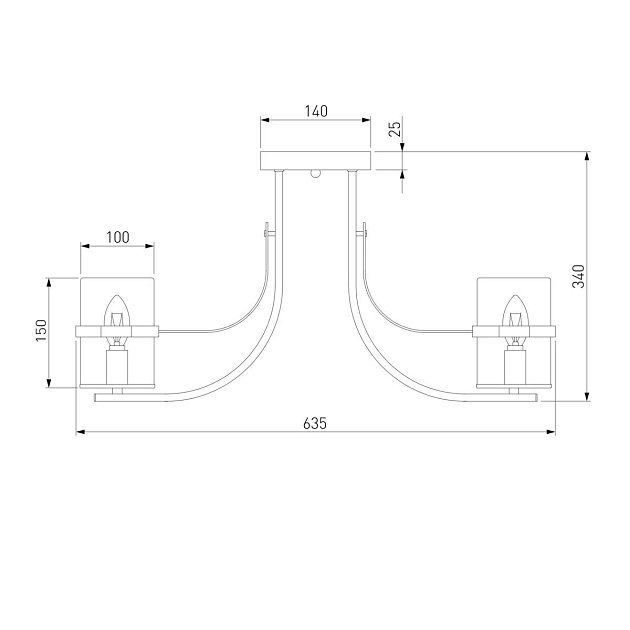Потолочная люстра Eurosvet 60085/8 античная бронза Фото № 2