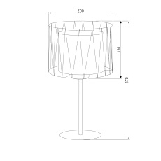 Настольная лампа TK Lighting 2898 Harmony Black 1
