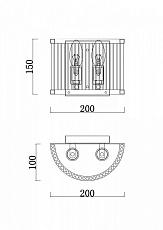 Настенный светильник Freya Savoy FR5053WL-02BS 1