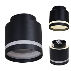 Потолочный светильник Reluce 53001-9.5-001IL GX53+LED3W BK 4