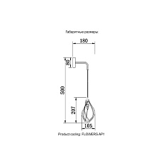 Бра Crystal Lux Flowers AP1 1