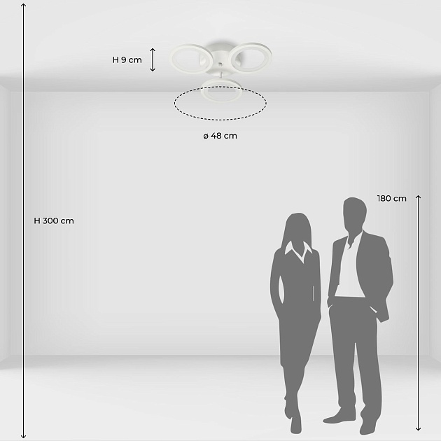 Потолочная светодиодная люстра De City Мадлен 424013303 Фото № 2