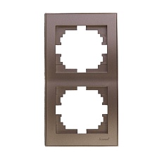 Рамка 2-ая вертикальная Lezard Rain бронза 703-3131-152