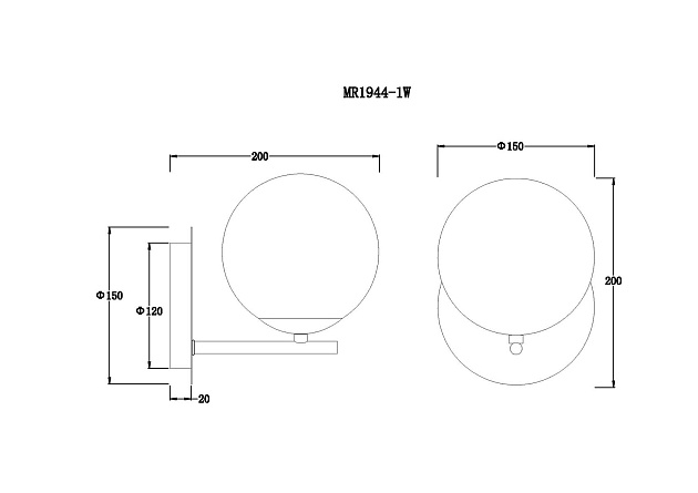 Бра MyFar Aerton MR1944-1W изображение 2 Бра MyFar Aerton MR1944-1W Фото № 2