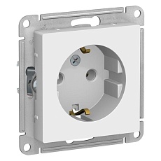 Розетка 2К+З Systeme Electric AtlasDesign 16A 250V белая ATN000143