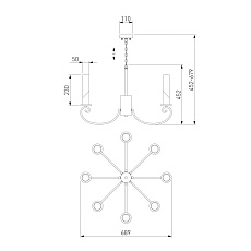 Подвесная люстра Eurosvet Banci 60117/8 никель Smart 1