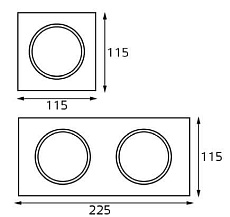 Рамка декоративная Italline IT02-QRS2 white 2