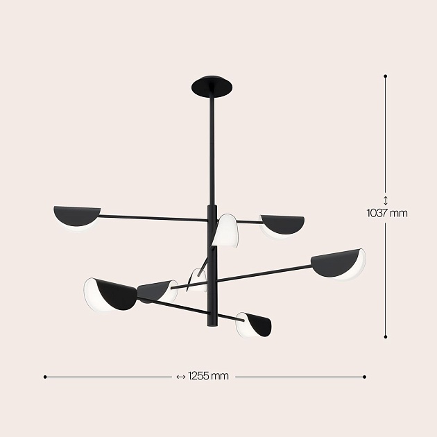 Подвесная люстра Maytoni Technical Mollis MOD126PL-08B изображение 3 Подвесная люстра Maytoni Technical Mollis MOD126PL-08B Фото № 3