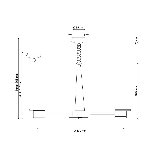 Подвесная люстра Lucia Tucci Natura 069.6 LED Фото № 2