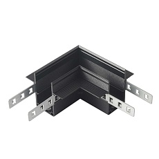 Соединитель для магнитного встраиваемого шинопровода для ГКЛ12,5 мм угловой Crystal Lux CLT 0.223 11 BL